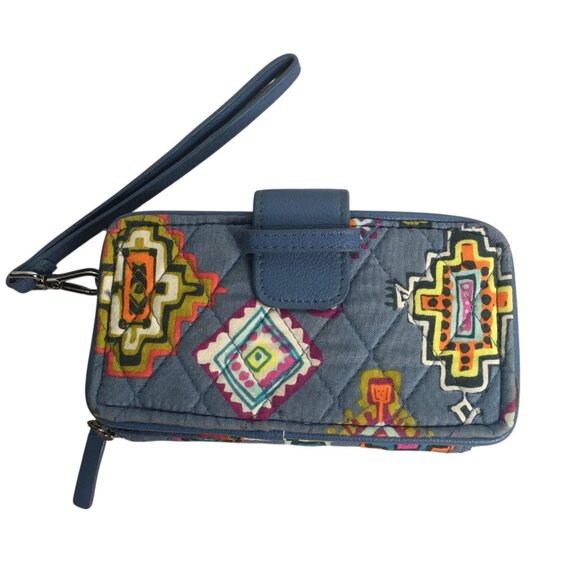 Vera Bradley Wallet Wristlet Painted Medallions Quilted Zip Around RFID - Picture 1 of 12
